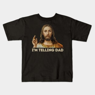 Retro I'm Telling Dad Kids T-Shirt